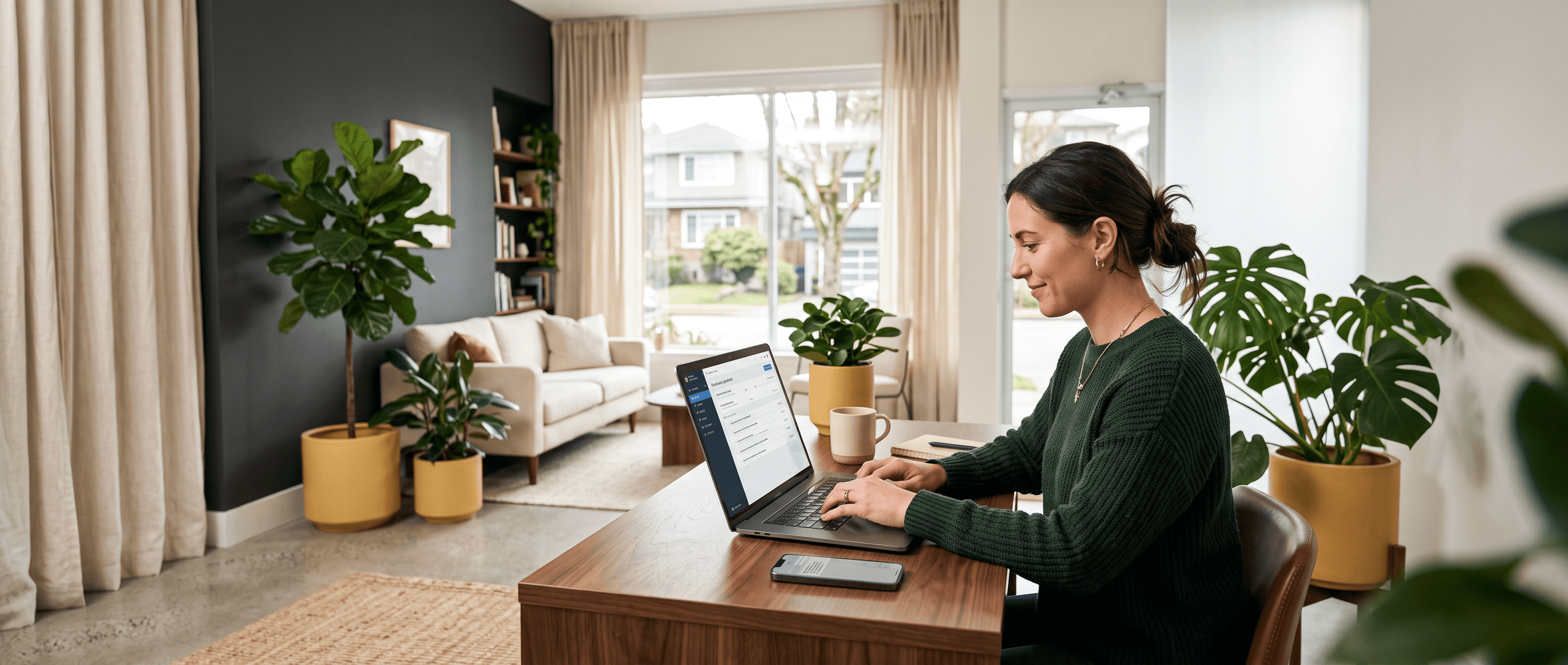A small-business front desk where customer enquiries and scheduling are handled in a calm, human-first way