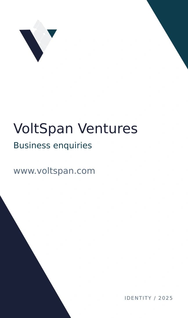 VoltSpan business-card specimen with public website contact