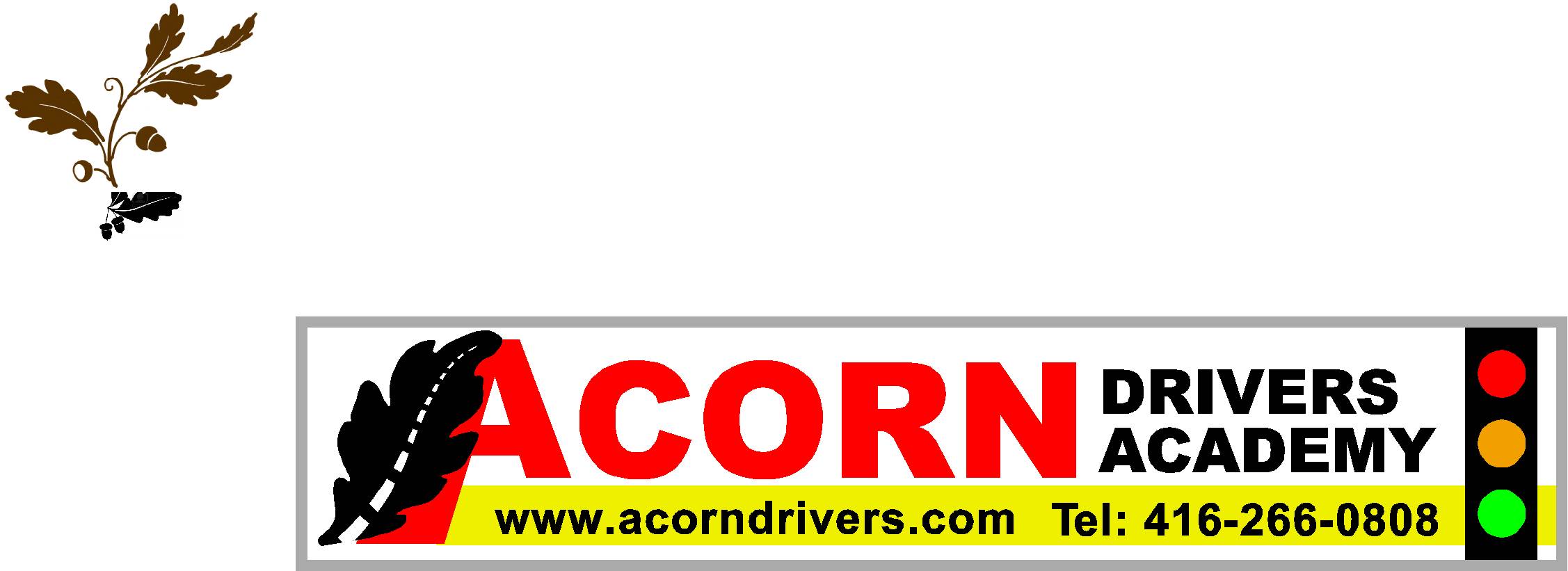 Acorn Drivers Academy original wide-format sign design